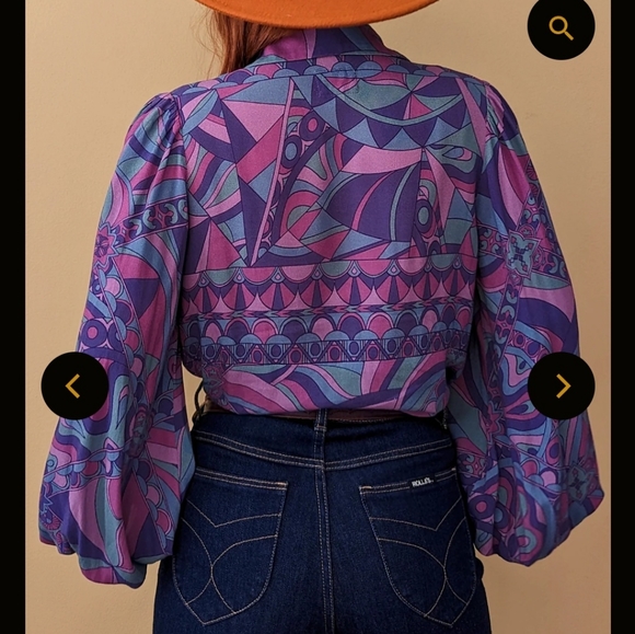 Nine Lives Bazaar - Edie Blouse in Berry Bang, size AU10 - Picture 2 of 14